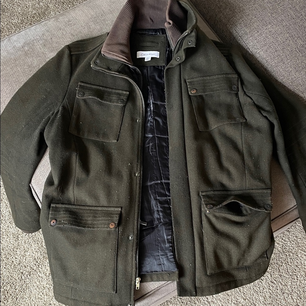 Calvin Klein Olive Military Field Jacket